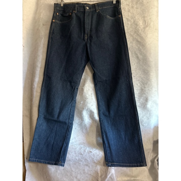 Levi's Men's Dark Indigo Straight Leg Western Fit Jeans 36X32 - Picture 2 of 12